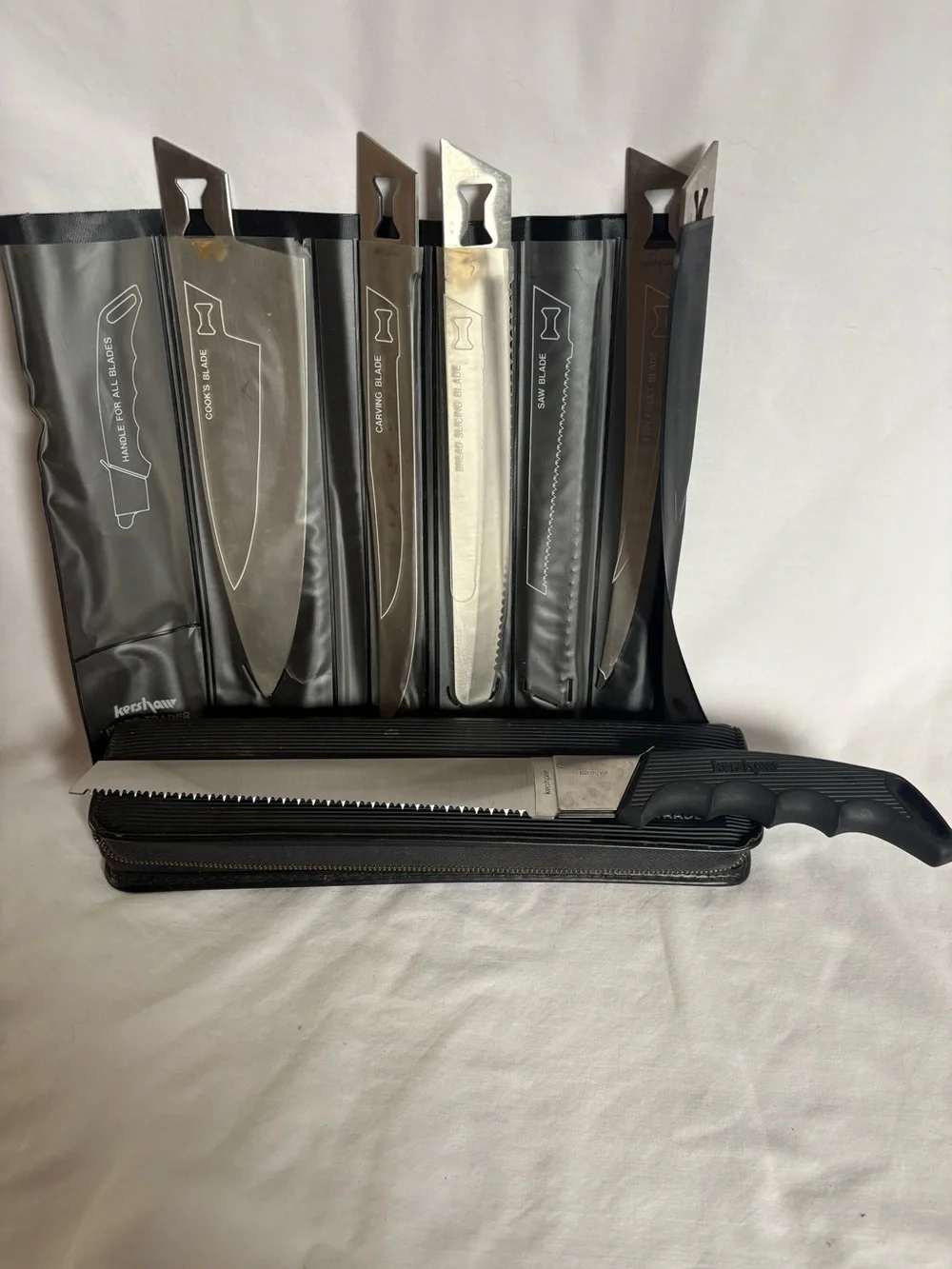 Kershaw Blade-Trader Interchangeable Knife Set 6 Blades Case USA/Japan